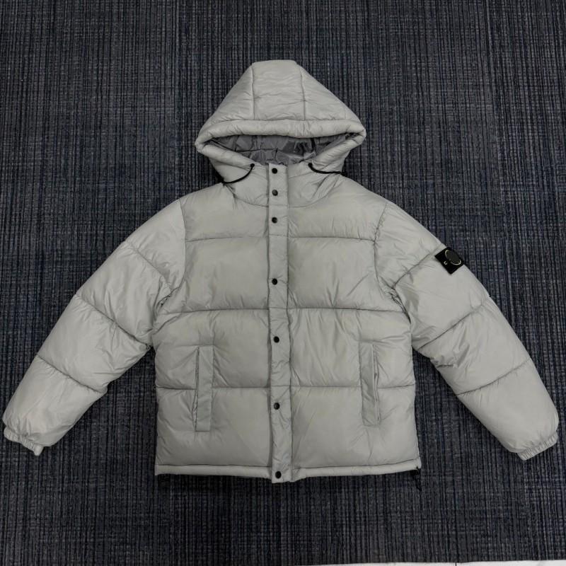 Mens Hooded Quilted Short Puffer Jacket Streetwear Casual Winter Warm Coat