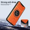 For Samsung Galaxy S24 FE Magnetic Case Ring Holder Foldable Kickstand TPU PC Phone Cover with Camera Lens Slider