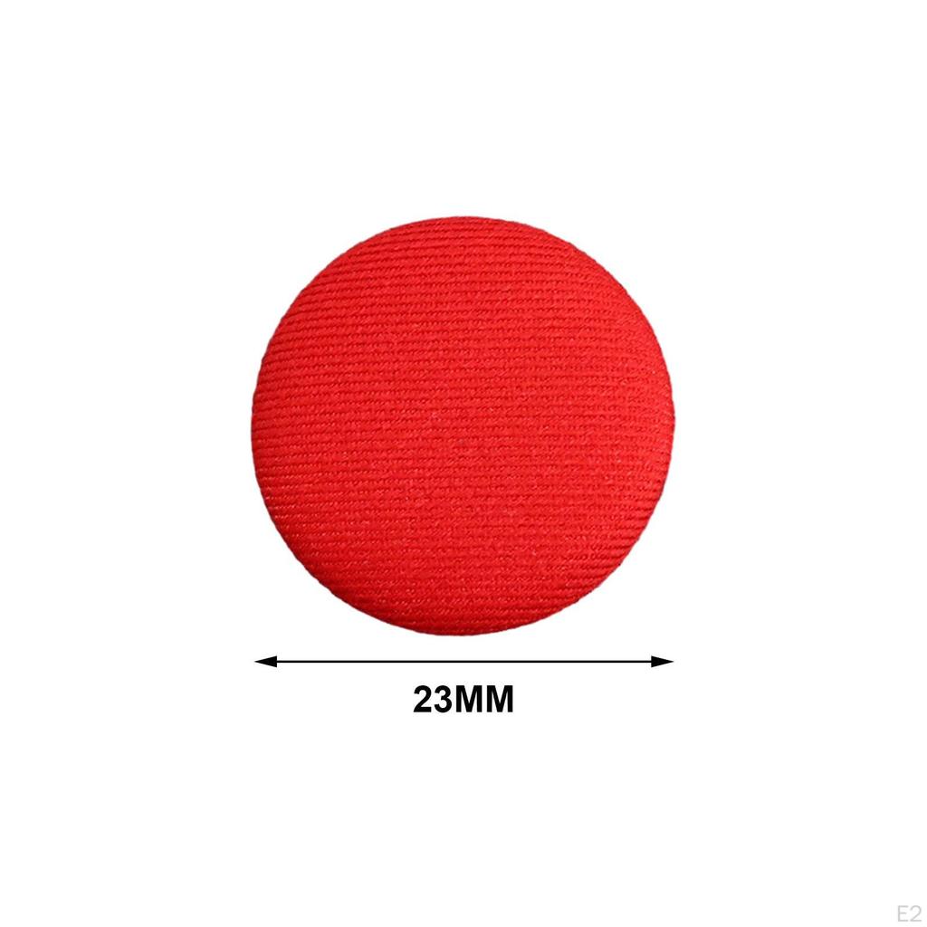 10 Stück mit Stoff überzogene Knöpfe zum Nähen, für Hochzeiten, Basteln, 23 mm Schaft, flache Rückseite für Taschen