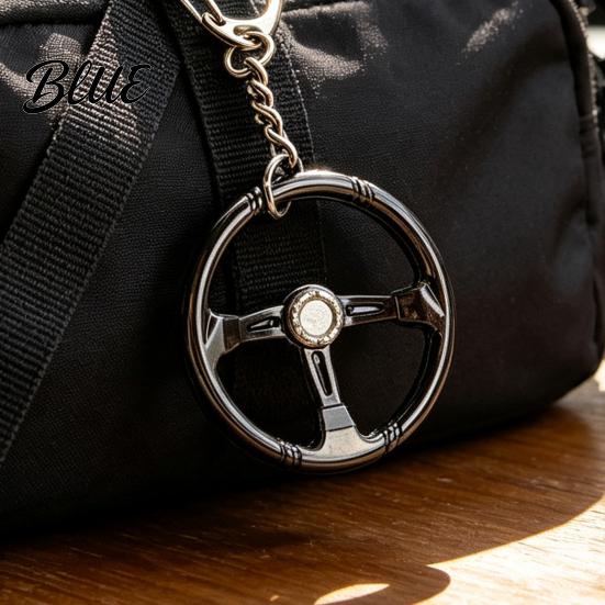 Heavy Duty Keychain Steering Wheel for Backpacks Metal Car Key Ring Holder Decorative Handbag Charm Pendant Lovers Chain