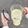 1000ml Large Glass Cup With Lid And Straw For Ice Coffee  Water Tea Juice Beer Wine Glass Mug Bottle Aesthetic Drink Bottle Gift