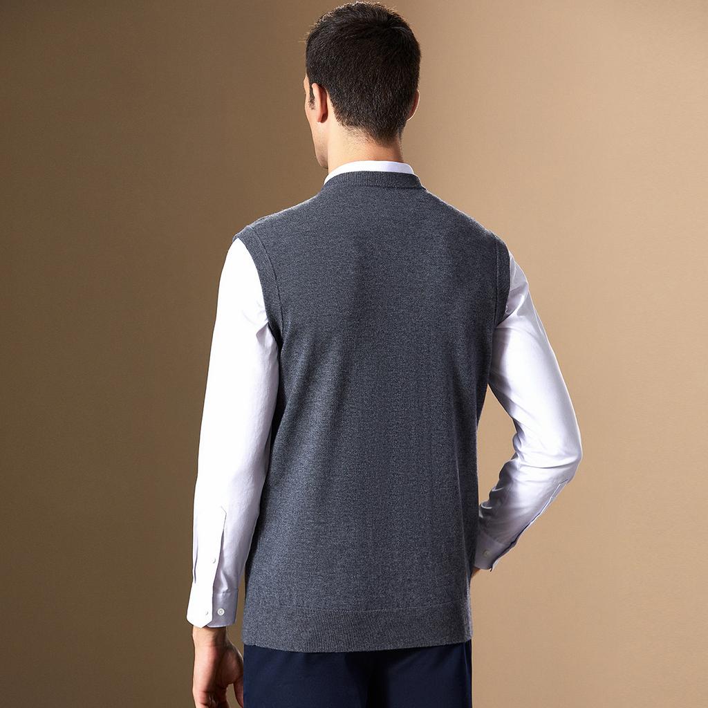Cashmere & Sheep Wool Business and Leisure V-neck Vest