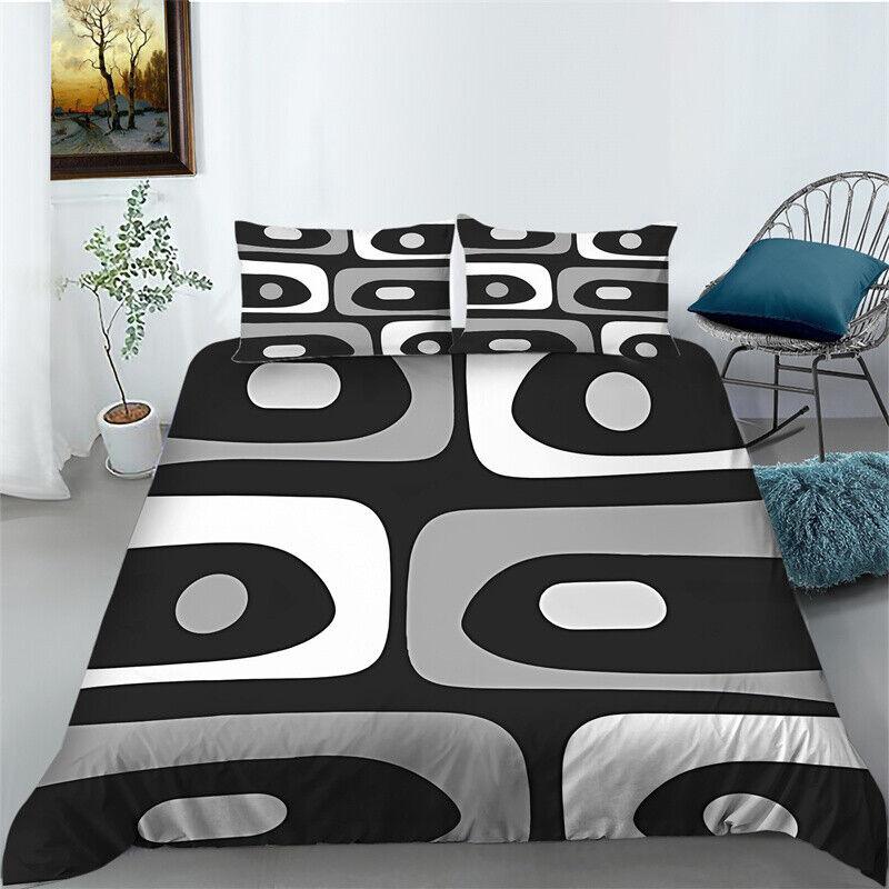 Bettwäsche-Set mit Steppdecke/Bettdecke/Doona-Bezug und Kissenbezügen im Leoparden- und Zebramuster