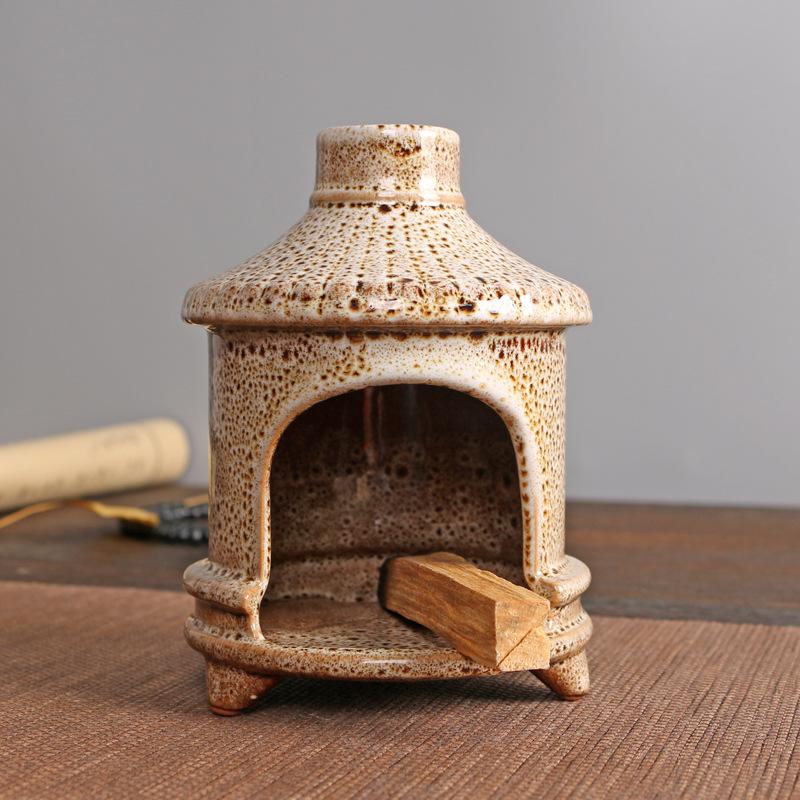 Incense Burner Palo Santo sage Burner for Cones Chiminea Handmade Ceramic Boho Home Decor Gifts Housewarming Minimalist Decor