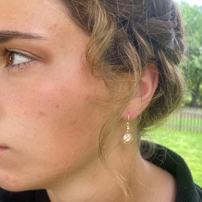 New Vintage Hollow Round Dangle Earrings For Women Girls  Fashion Gold  Color Metal Earring Wedding Party Jewelry Gift