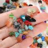 5Pcs Irregular Natural Stone Bead Pendant Multicolor 3-20mm Broken Stone Pendant Nine Needle Pin for Necklace DIY Jewelry Making
