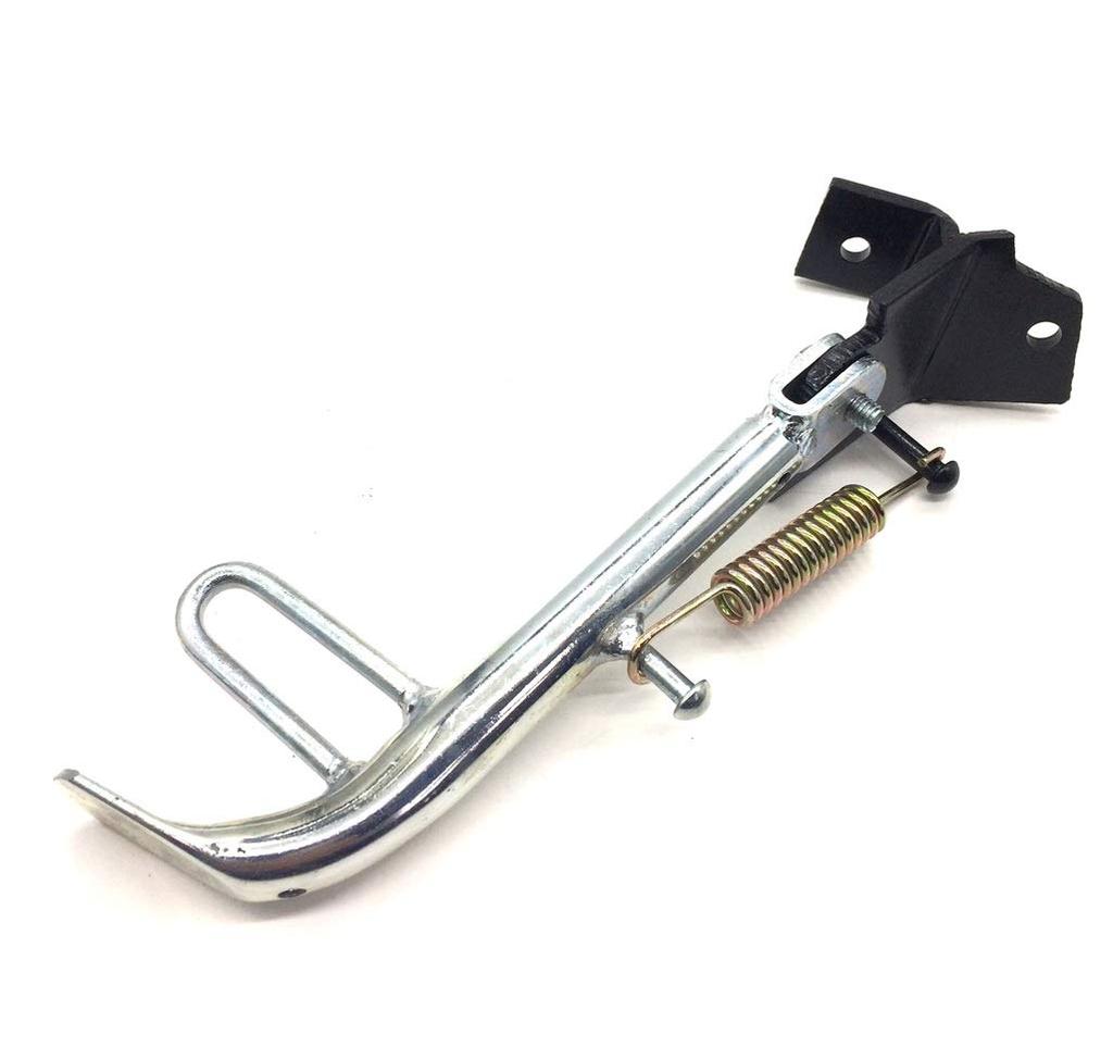 Chrome-plated Side Stand for Suzuki Address V100 CE11A, CE13A, and AG100 Scooters. Universal Fit. Custom Motorcycle Parts.