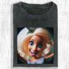 Funny Distressed Doll Graphic Shirt, Weird Doll Funny Expression Streetwear Shirt
