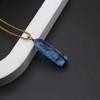 Natural Stone Necklace Synthetic Exquisite Blue Clearing Irregular Necklace Pendant For Women Birthday Gift Chain 60 CM