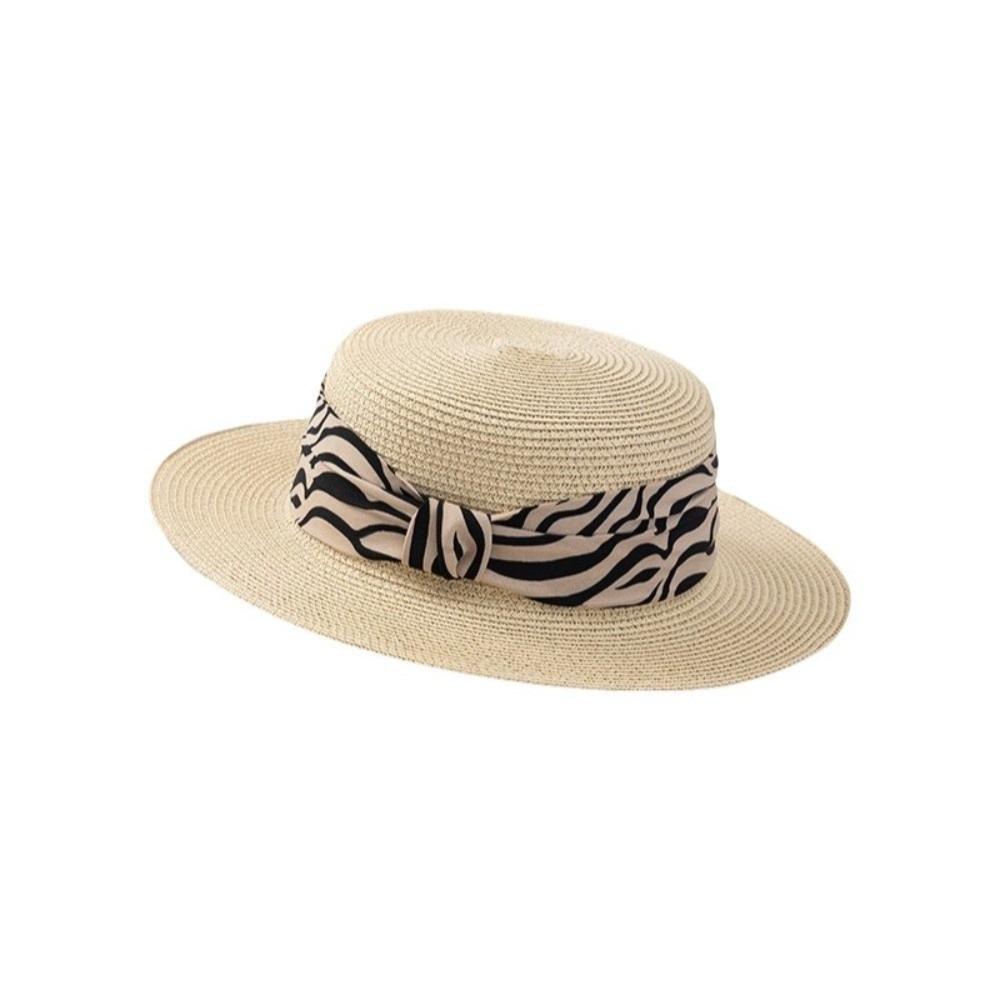 Korean Style Sunscreen Bucket Hat Wide Brim Women's Sun Hat Simple Straw Woven Hat  Spring Summer
