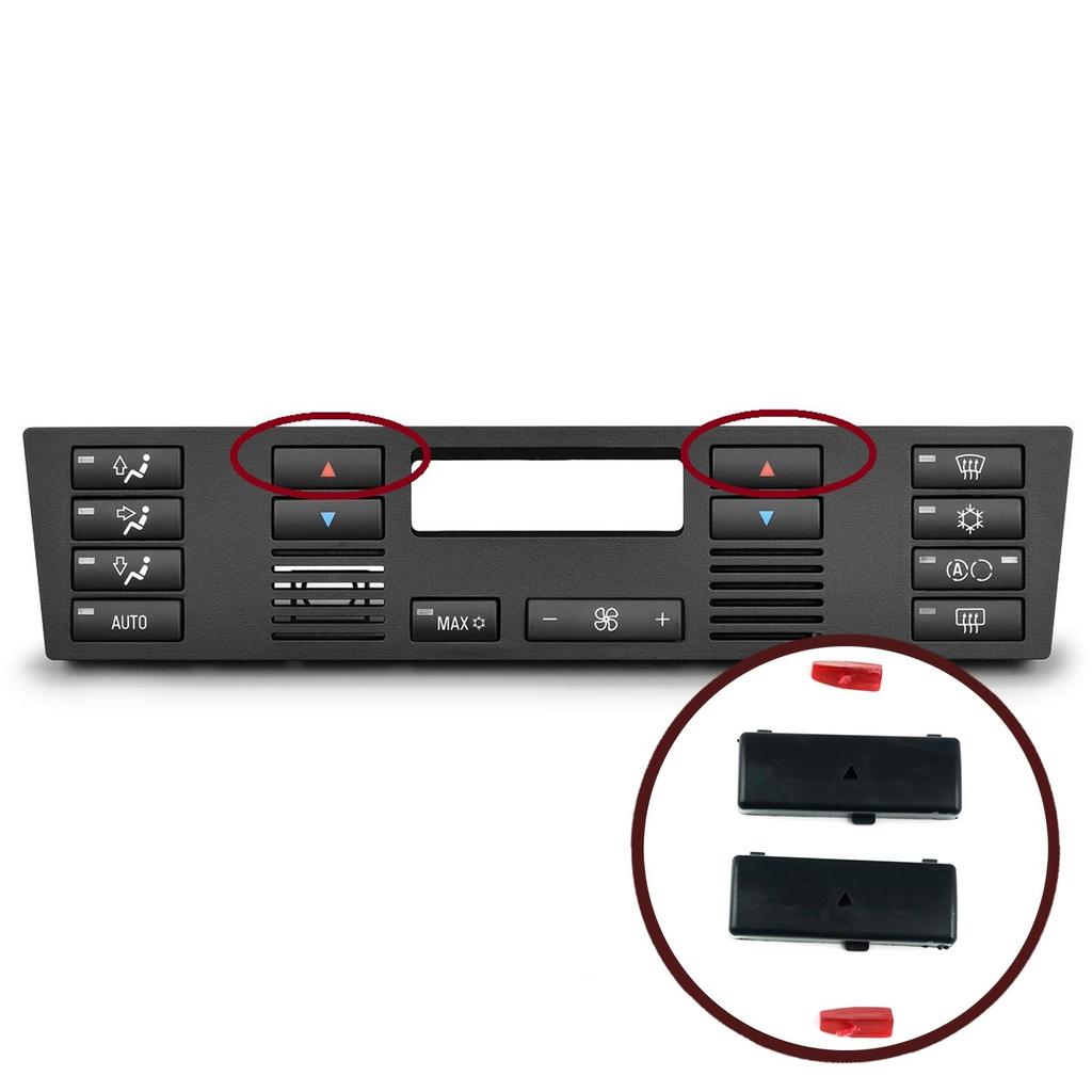 EDP88-5 2 Pcs Air Conditioner Climate Control Switch Panel Temperature Up Button Covers for BMW X5 E53 5 Series E39 64116915812