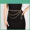 Stylish Metal Waist Chain Belt Thin Width Hook Closure Trendy Accessory