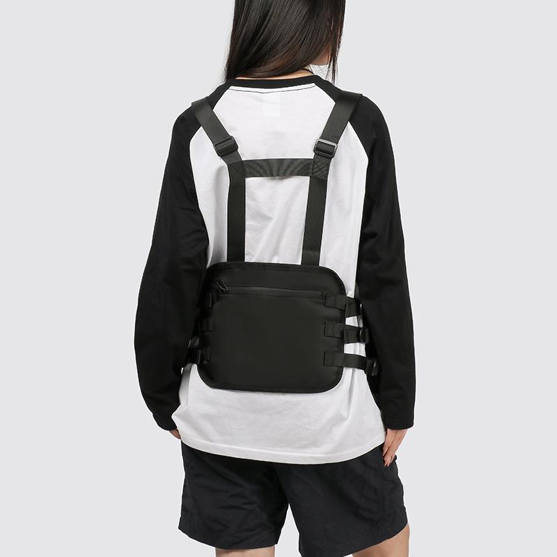 Schoolbag New Solid Color Casual Tooling Wind Backpack Large Capacity Multi-pocket Student Travel Schoolbag Ruiying College Student Backpack