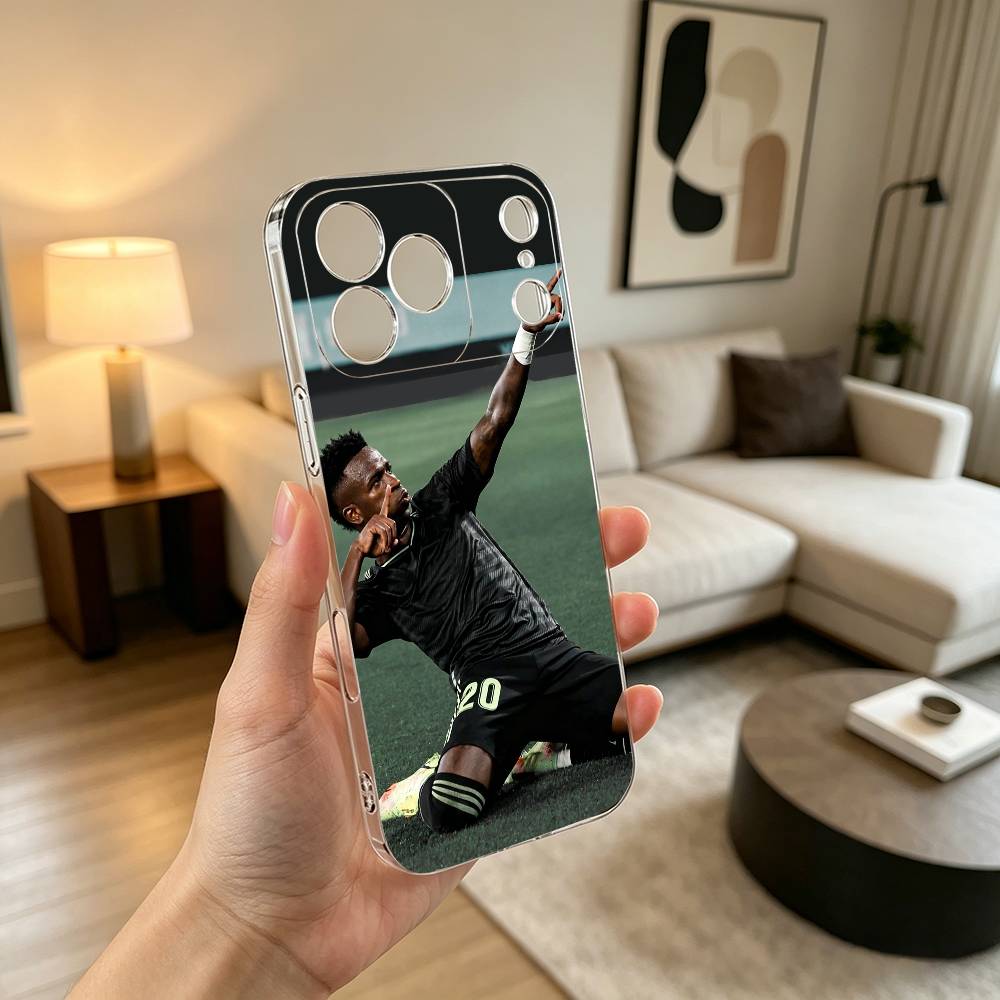 Vinicius-S J-Junior-R Football 7 Phone Case For iPhone 17 16 15 14 13 12 11 Mini Pro Max Plus Transparent Cover