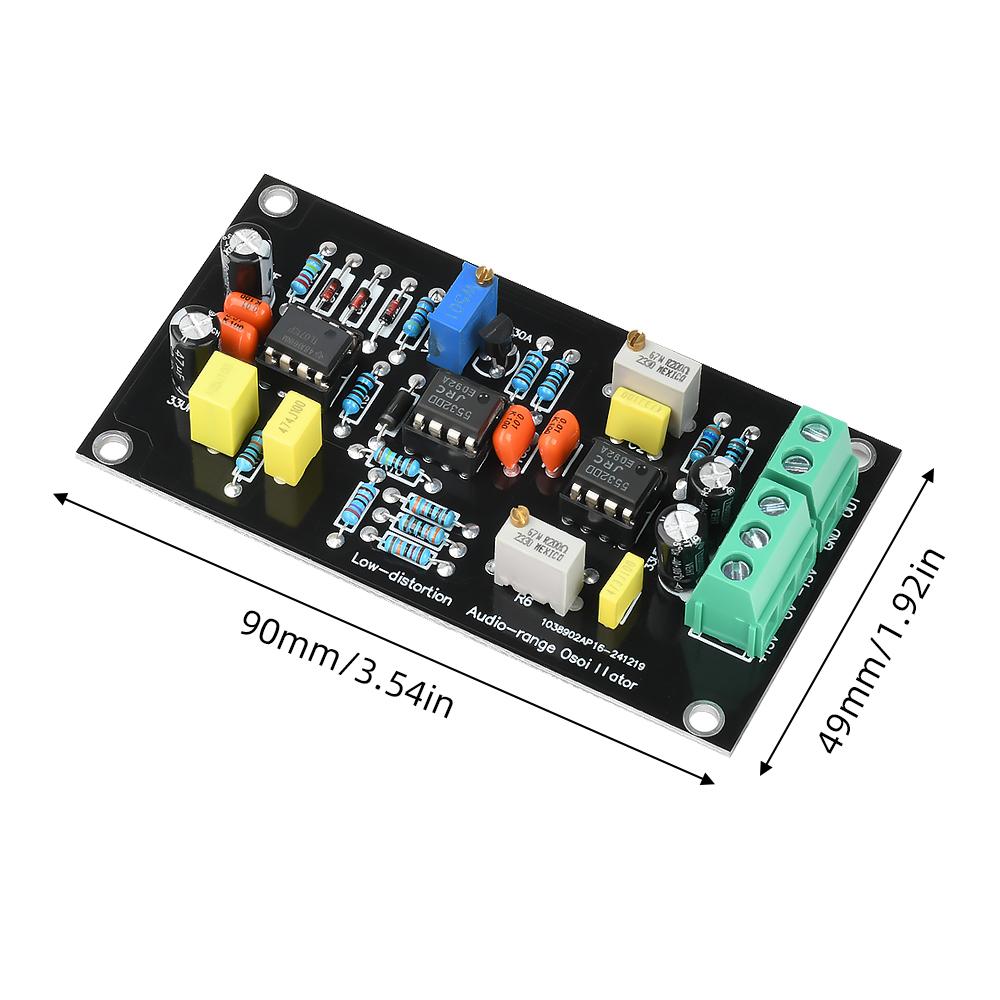 High Precision 1KHz Sine Wave Signal Generator NE5532 Chip Ultra-low Distortion Oscillator Circuit Board Power Supply ± 15V