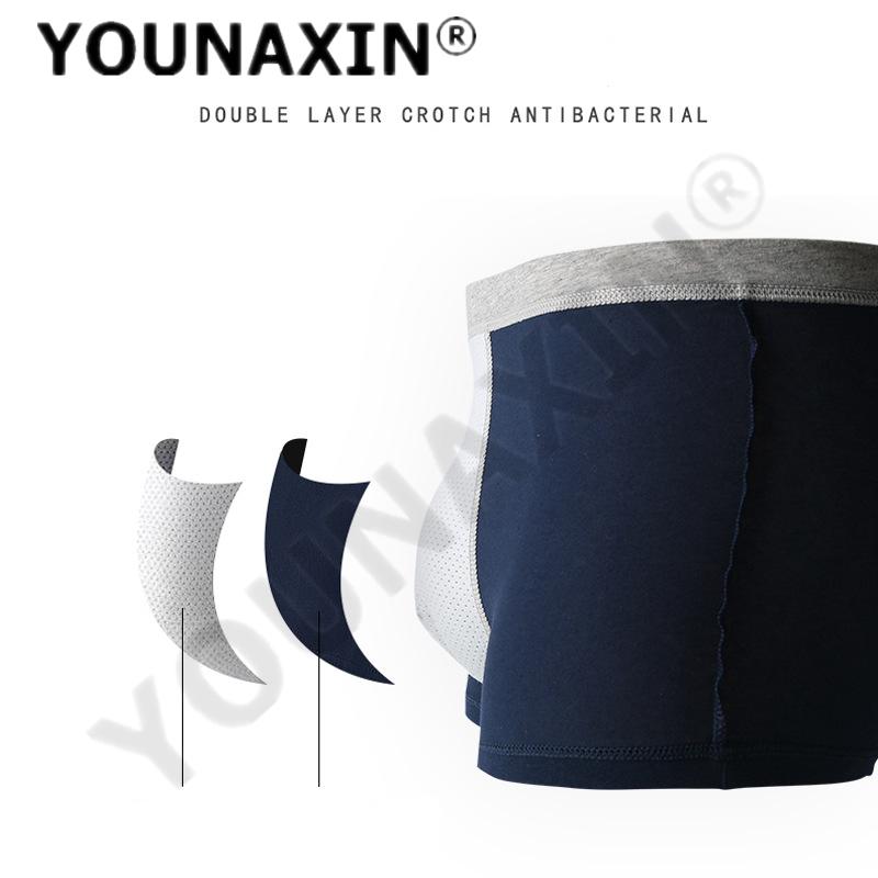 3 PCS Men's Boxer Shorts Cotton Underwear Solid Color Large Size Panties L XL 2XL 3XL 4XL 5XL 6XL