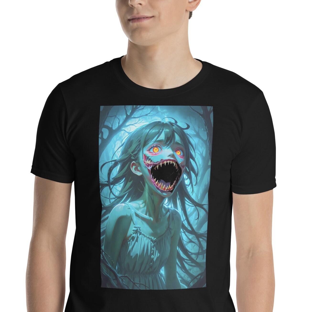 Creepy Horror Monster Zombie Demon Child Short-Sleeve Unisex T-Shirt Mens Womens Tees Top 4XL