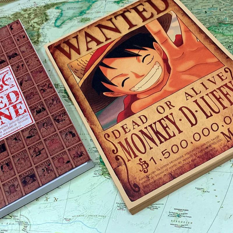 100 Hojas/Set Anime ONE PIECE Orden de Búsqueda Serie completa de personajes 100 Tarjetas Postales Tarjeta de Felicitación Tarjeta de Deseos Regalo de Navidad