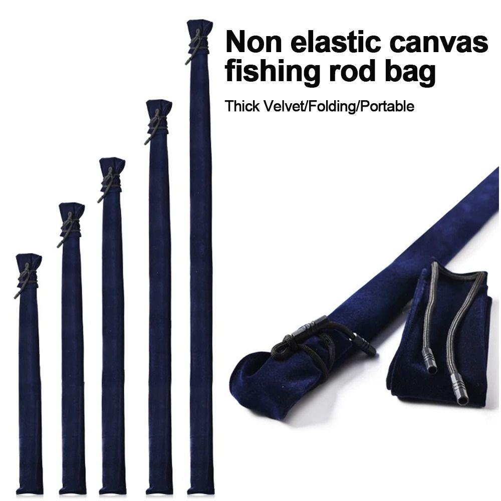 Folding Lure Rod Bag Thick Velvet Fishing Rod Protective Cover New Fishing Rod Bag