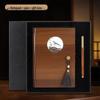 Premium Wooden Notebook Gift Set: Customizable Journal with Logo for Business Souvenir