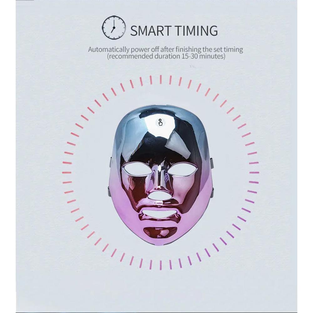 Rechargeable 7-Color LED Facial Mask for Skin Rejuvenation Brightening and Texture Refining