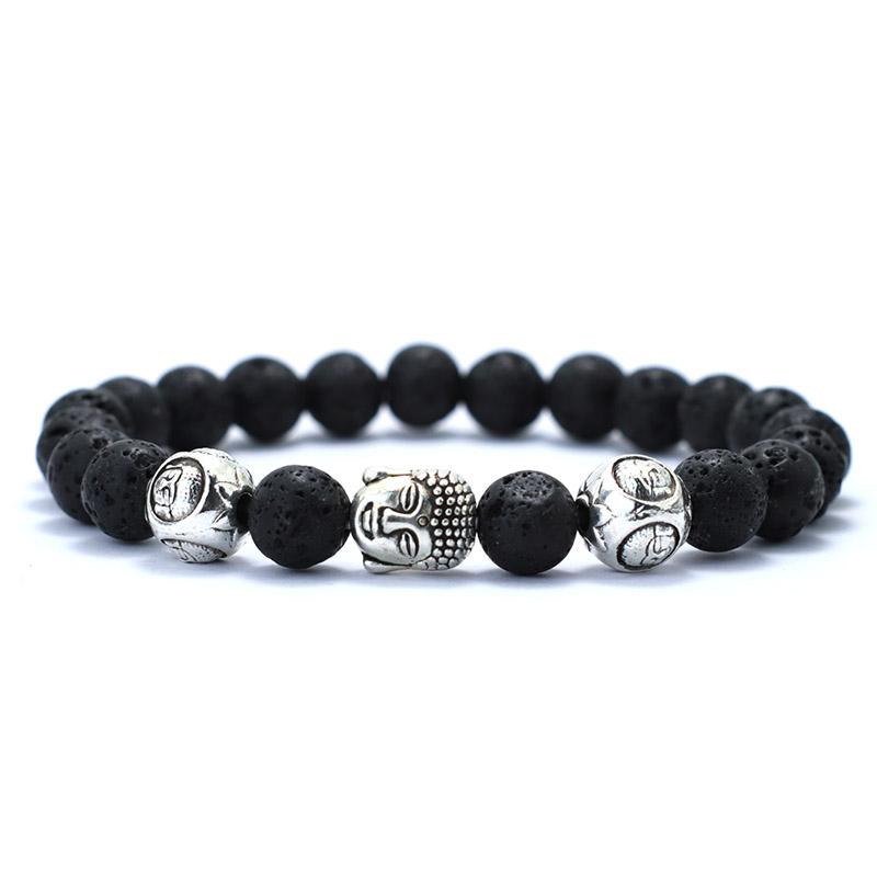 

Minimalist Men Bracelet Natural 8mm Stone Vintage Buddha Braclet Homme Meditation Yoga Jewelry Lava Tiger Eyes Beaded Braslet лавовый
