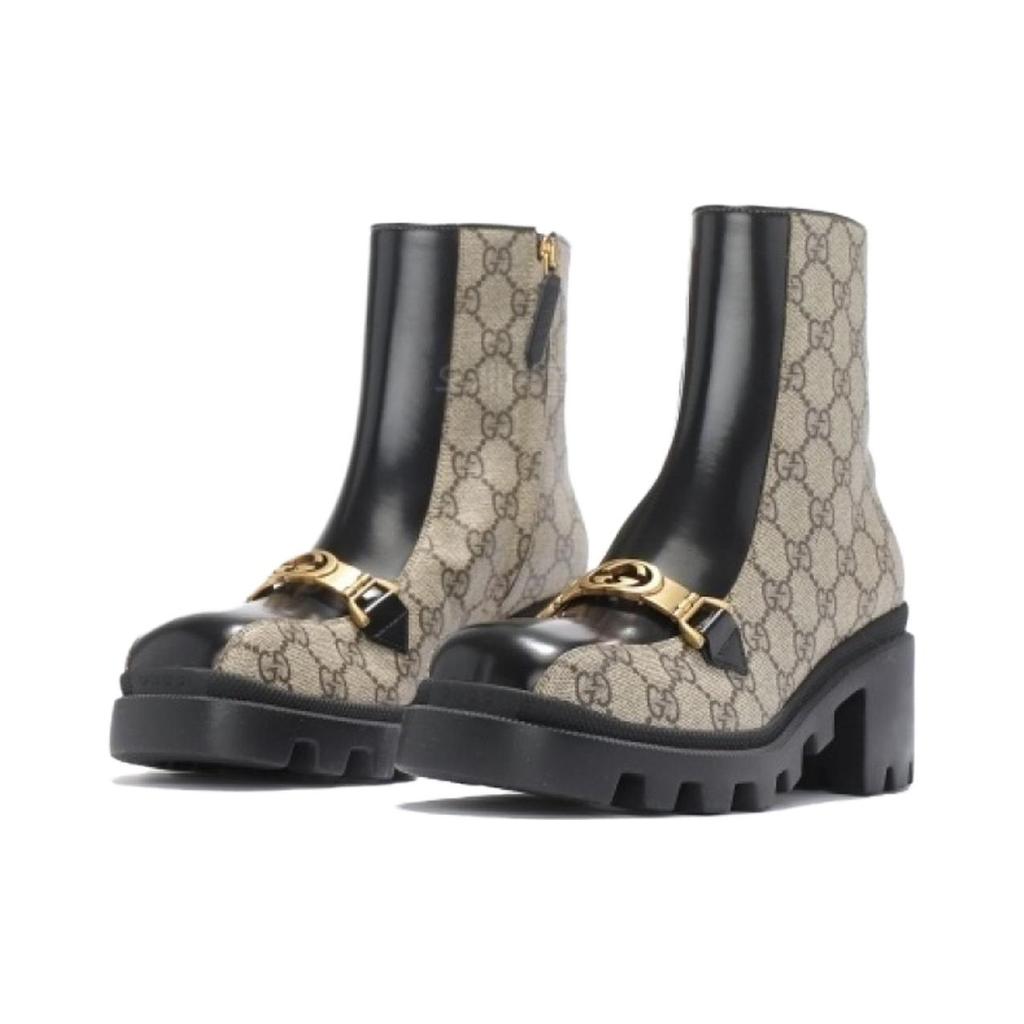 Gucci Wmns Gg Supreme Ankle Boot 'Dark Beige' Women's 670412 2OQ50 9763