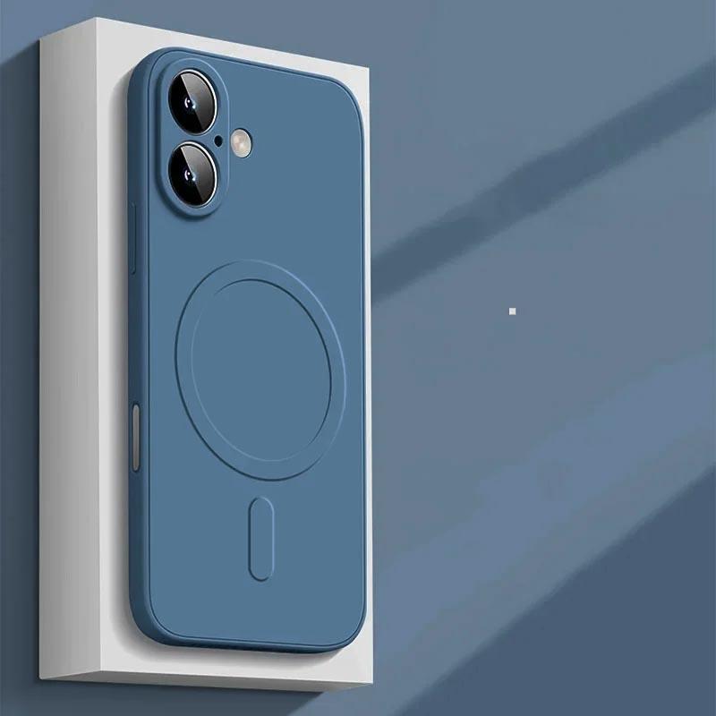 For iPhone 17 Pro Max 17 Air 17Pro Case Magnetic Cover for Mag-safe Liquid Silicone Velvet Lining All-round Camera Protect Shell