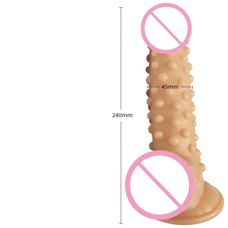 Sexy Prickly Gode Dildo Sex Toy Faux Penis Soft Dildo With Bump Thorn Suction Cup Anal Sex Women Couples Masturbators 2#