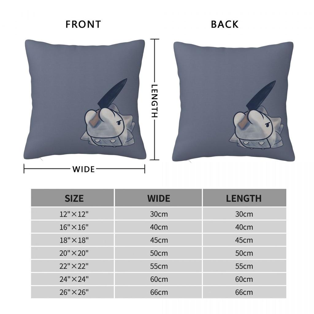 Snom With A Knife Square Pillowcase Polyester Linen Velvet Pattern Zip Decorative Pillow Case Home Cushion Cover 45X45