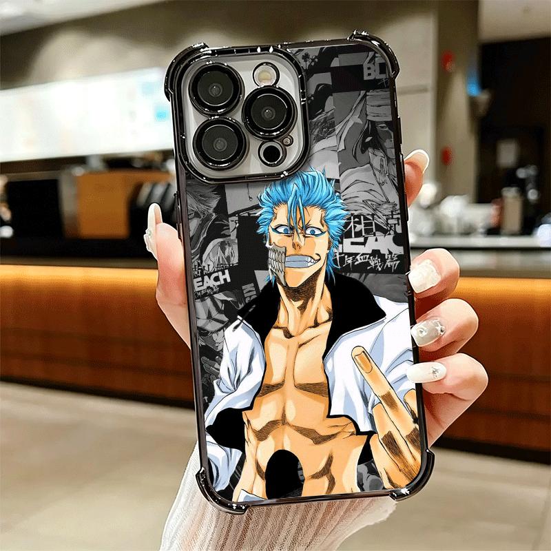 Bleach Grimmjow 6 Plating Phone Case For Iphone 16 17 Pro Max Air 16E 14 15 Plus 12 13 Mini Anti-Fall Airabag Cover