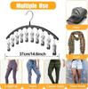 1/2/3PCS  Legging Organizer for Closet, Pants Hangers With10 Clips Holds Space Saving Hanging Closet Organizer