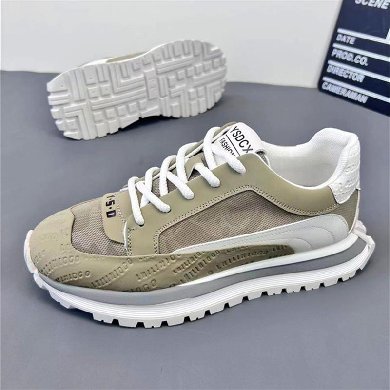 

Spring new thick-soled low-top dad shoes mesh breathable sports casual shoes Xiaobai ysd 38 зелёный