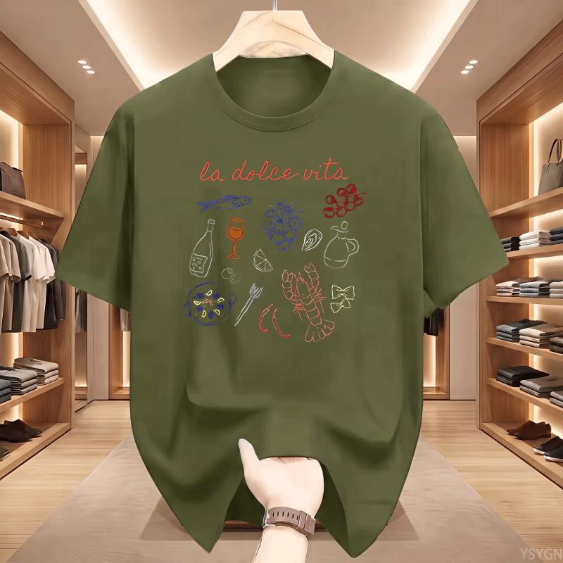 La Dolce Vita TShirt Unisex Unisex Italian Summer Tees Casual Short Sleeve Amalfi Coast TShirt Italy Vacation Cotton Tops