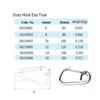 304 Stainless Steel Boat Snap Hook Eyelet Clip Rigging Carabiner for Marine Accessories Sailing Hiking