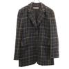 90s Made In Italy Old Check Pattern Tailored Jacket Men's Used
