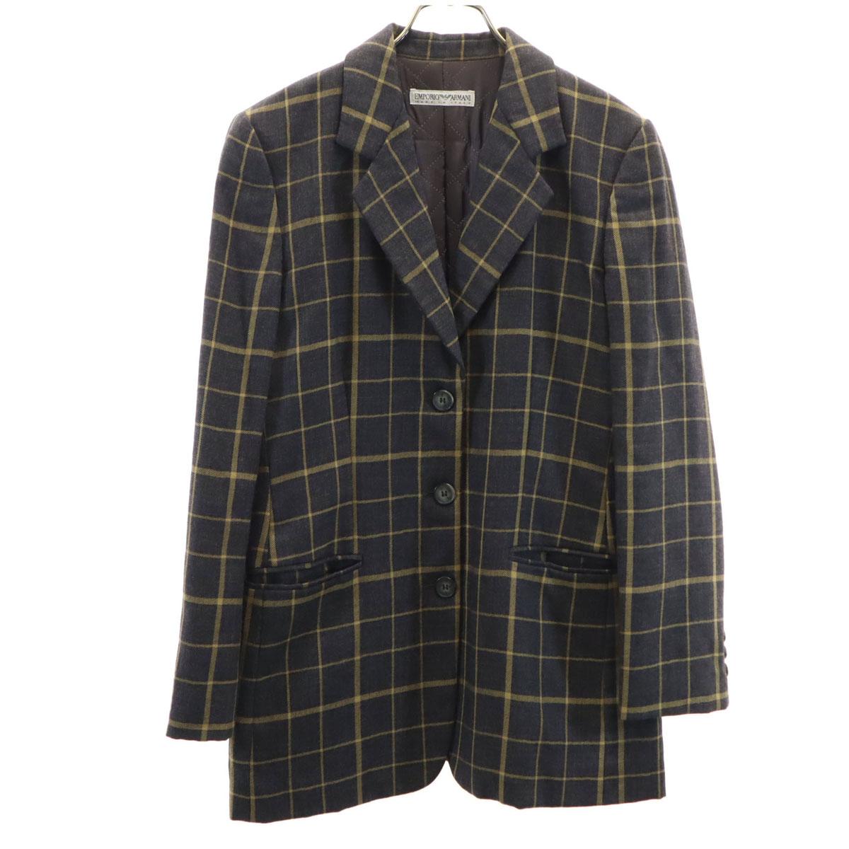

Emporio Armani 90s Made in Italy Old Check Pattern tailored jacket Men s Used