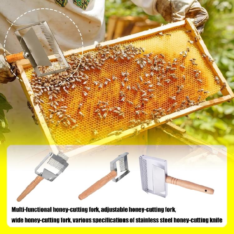Wooden Handle Cutter Uncapping Scraper Shovel Propolis Scraper Uncapping Fork Beekeeping Equipment