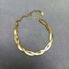 18K Gold Trendy Cuban Link Necklace: European & American Style, Non-Fading, Fashionable Personalized Chain, High-End Jewelry.