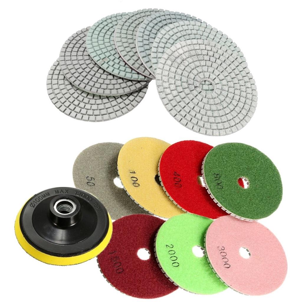 Details about Diamond Polishing Pads 4 inch Wet/Dry 7 Piece Set Granite Stone Concrete Marble Details about Diamond Polishing Pads 4 inch Wet/Dry 7 Piece Set Granite Stone Concrete Marble