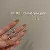 Crystal Baby Bear Ear Clips - No Piercing Niche Earrings for Women, Elegant Korean Style Autumn/Winter Accessories