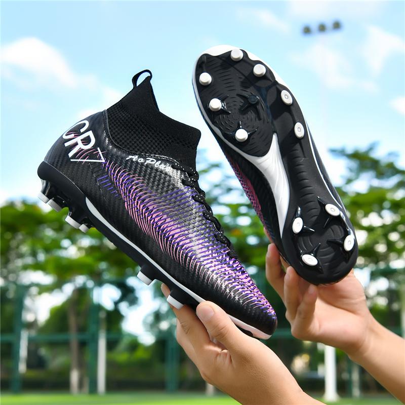 Mens Soccer Shoes  New Professional Competition Training Football Shoes FG Long Nails Anti Slip Adult Football Boots for Men