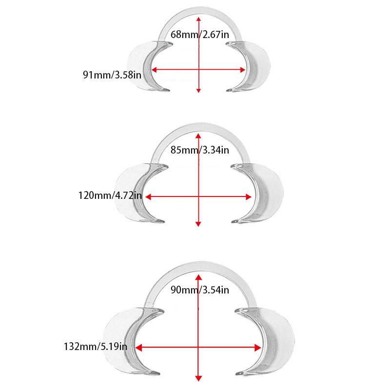 15 Pcs Dental Teeth Whitening Cheek Lip Retractor Mouth Opener C Shape 3 Sizes Mouth Expanders