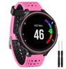 Compatible Silicone Wristband for Garmin Forerunner 235/620/735XT - Two-Color Round Hole Design.