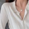 Three-Dimensional Glossy Love Necklace Female Niche Simple Heart-Shaped Peach Heart Neck Chain Collarbone Chain