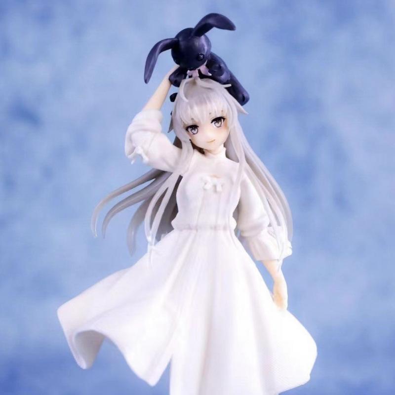 Fate of the sky, spring, wild sky figure model, animation peripheral two-dimensional beautiful girl, black rabbit dome girl model, gift