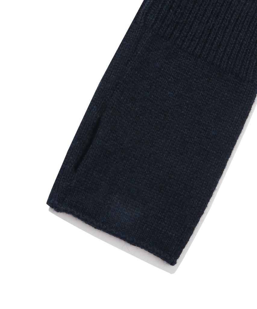 Covernat Woman Arm Warmer Short Sleeve Knit Dress Navy