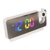 Digital Alarm Clock LED Display Mirror Electronic Clocks Voice Control Temperature Calendar Clocks for Bedroom Dormitory