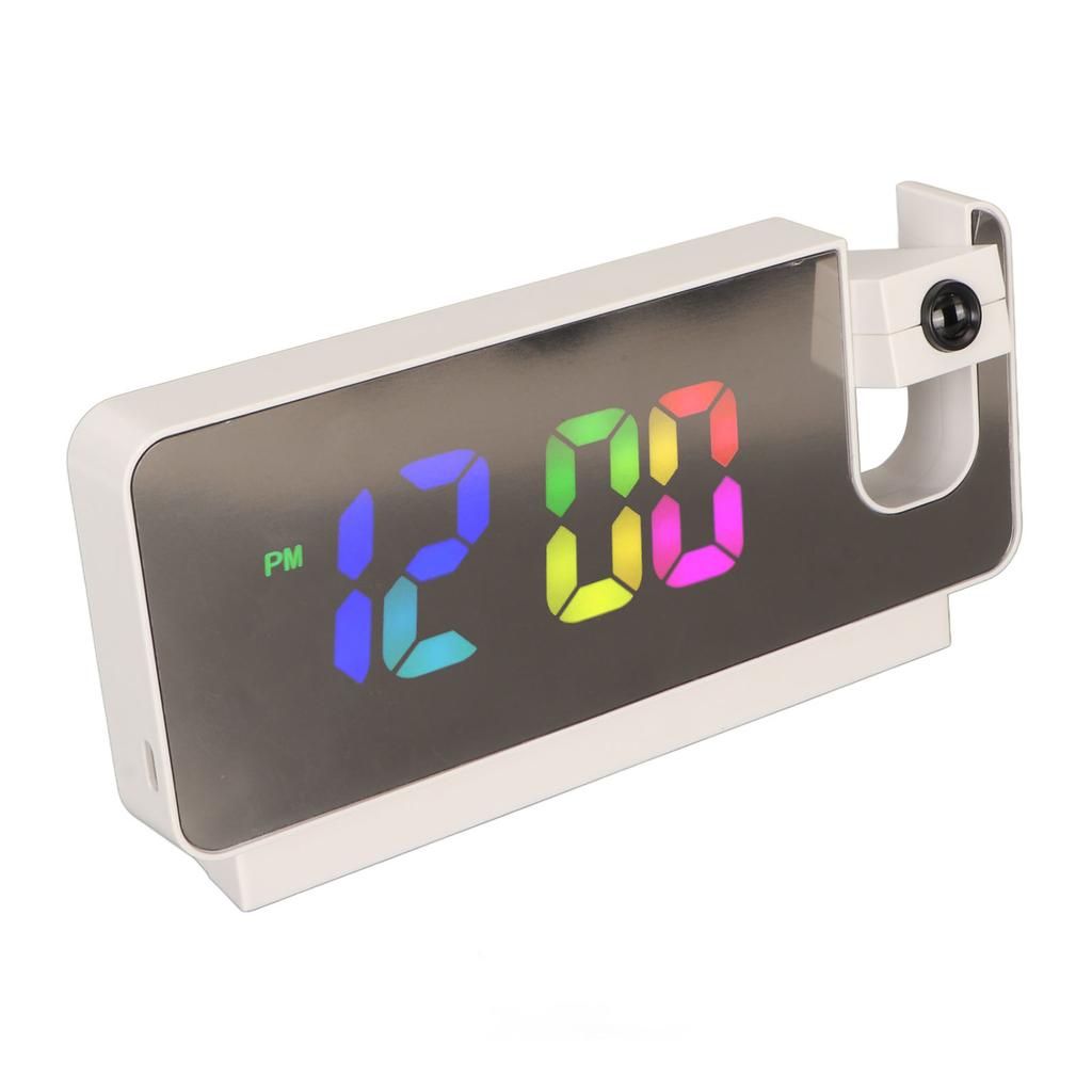 Digital Alarm Clock LED Display Mirror Electronic Clocks Voice Control Temperature Calendar Clocks for Bedroom Dormitory