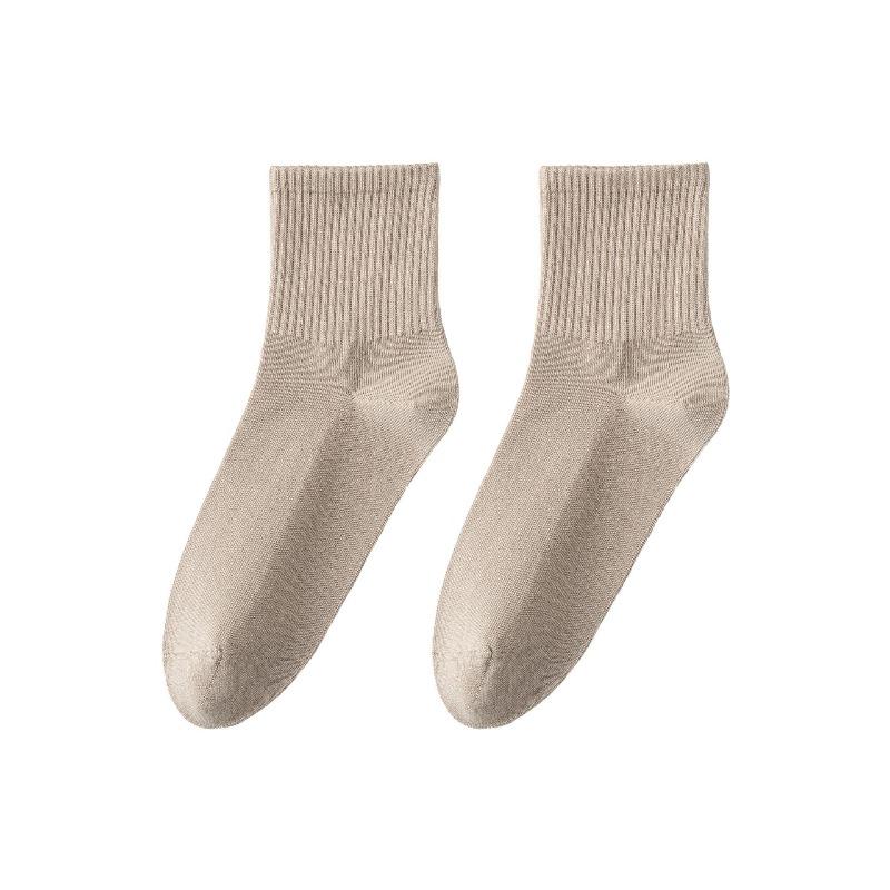 Cotton Men's Pure Short Socks for Spring and Summer, Anti-bacterial, Gray, Thin, Odor-resistant, Sweat-absorbent, Without Bones
